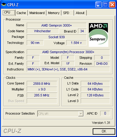 Sempron 3000+  Socket 939