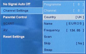 menu channel settings