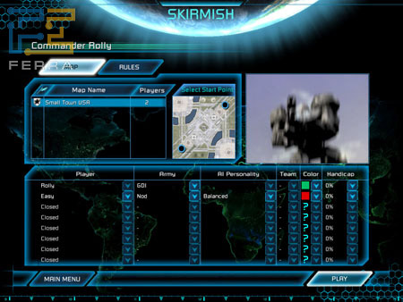 Command and Conquer 3: Tiberium Wars        Skirmish