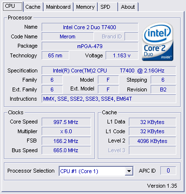 ASUS Lamborghini VX2:  Intel Core 2 Duo T7400