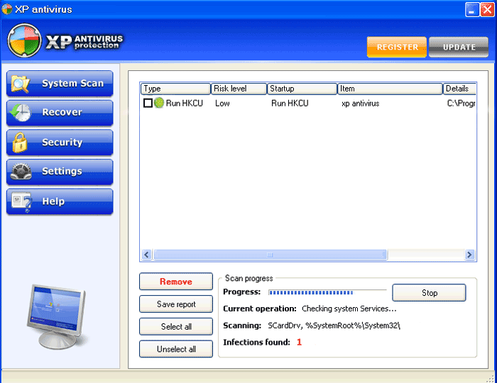 Remove Xp Antivirus 2008 And 2009 Spy Ware With This Program Cannot Be Run